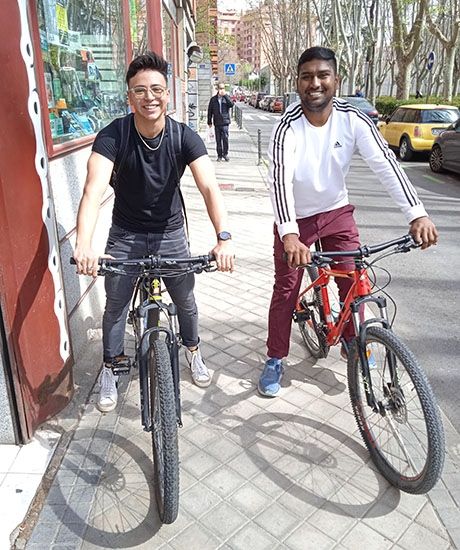biking in madrid during study abroad