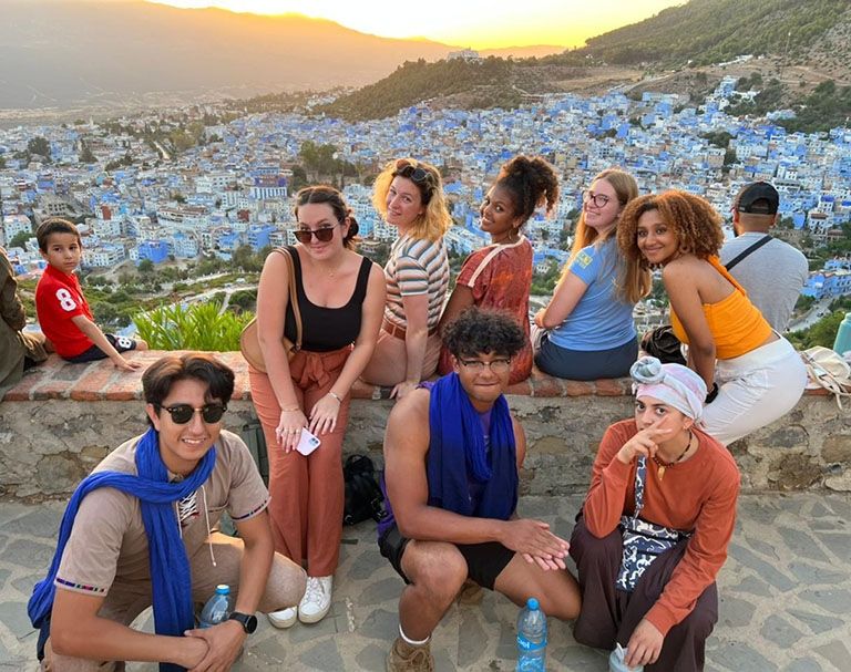 cape town study abroad student group sunset