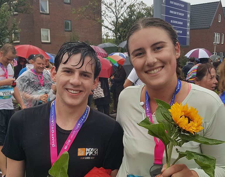 amsterdam students run marathon