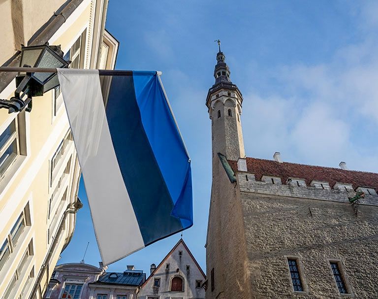 estonia flag street