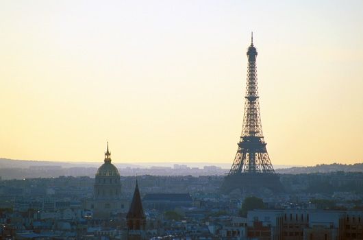 paris hazy skyline