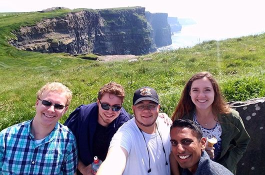 summer in dublin student group cliffs