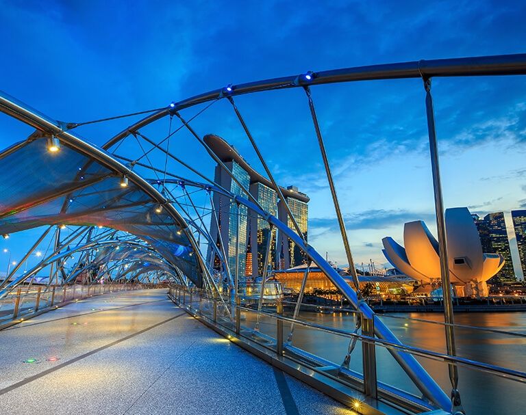 singapore bridge night