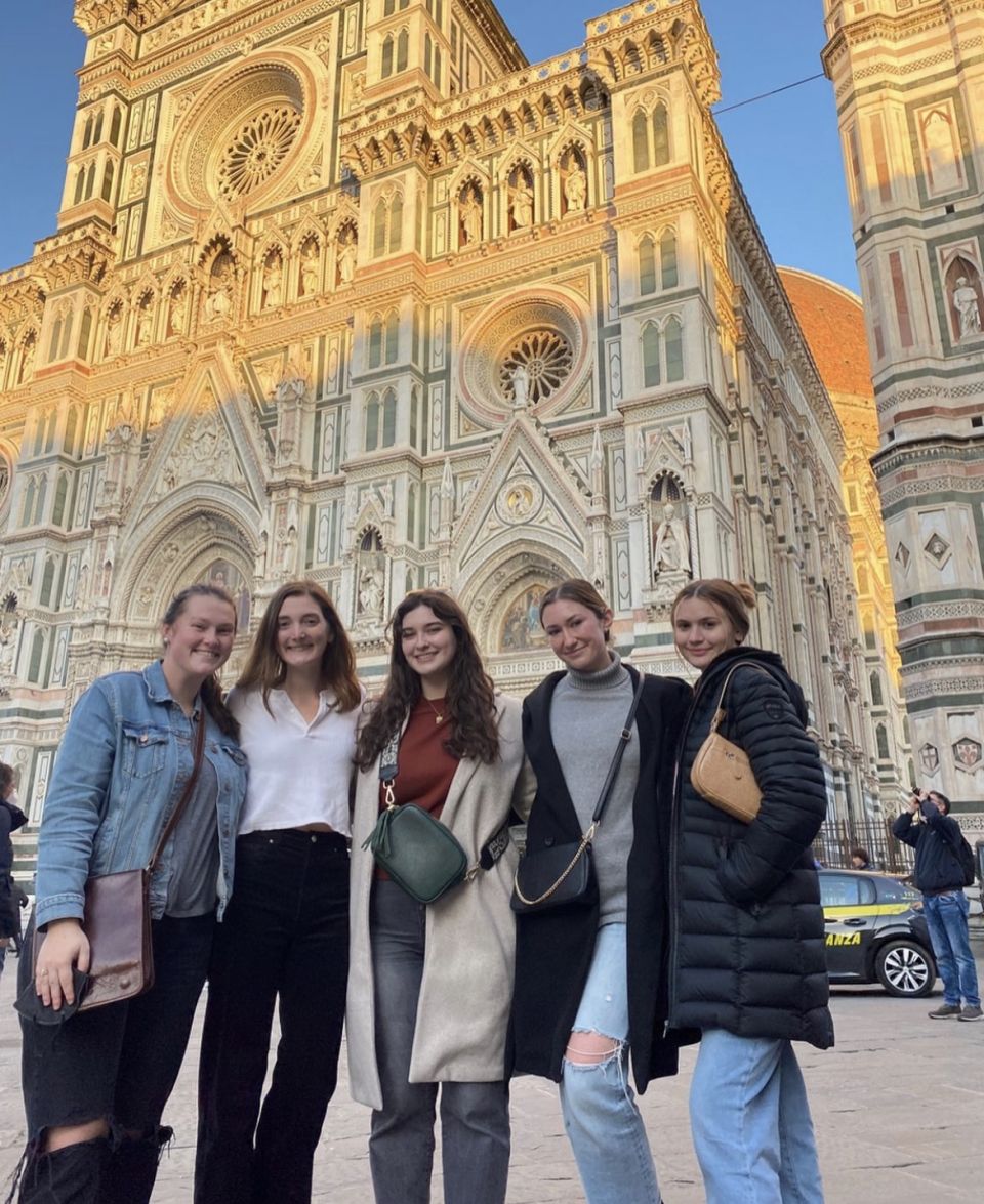 Here I am (middle) with my friends in front of the Santa Maria del Fiore Cathedral in Florence, Italy.