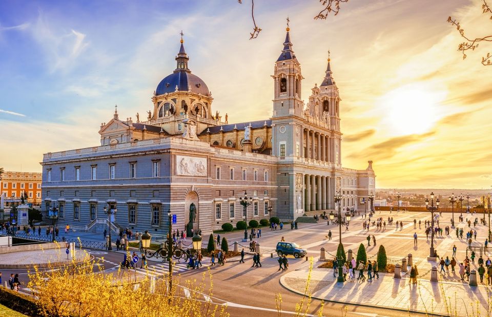 cathedral madrid spain sunny