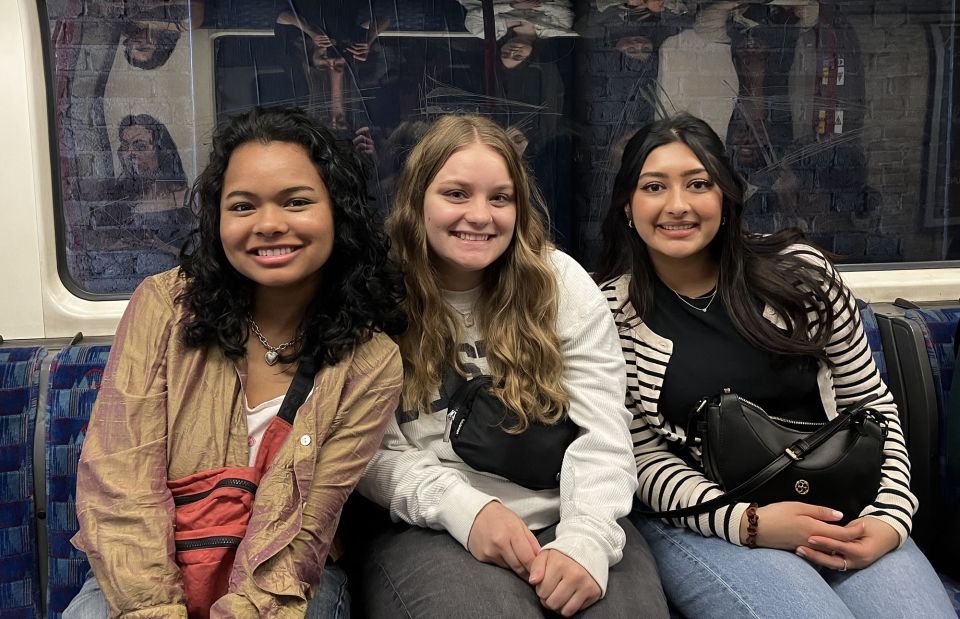 students take the tube london england abroad