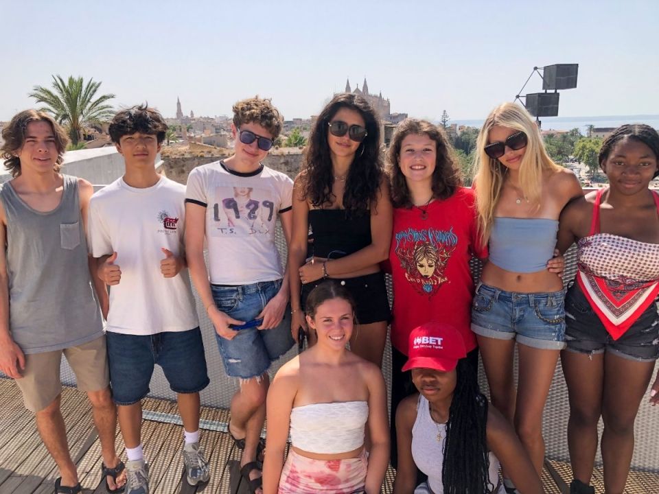 Students on a high school summer abroad in palma