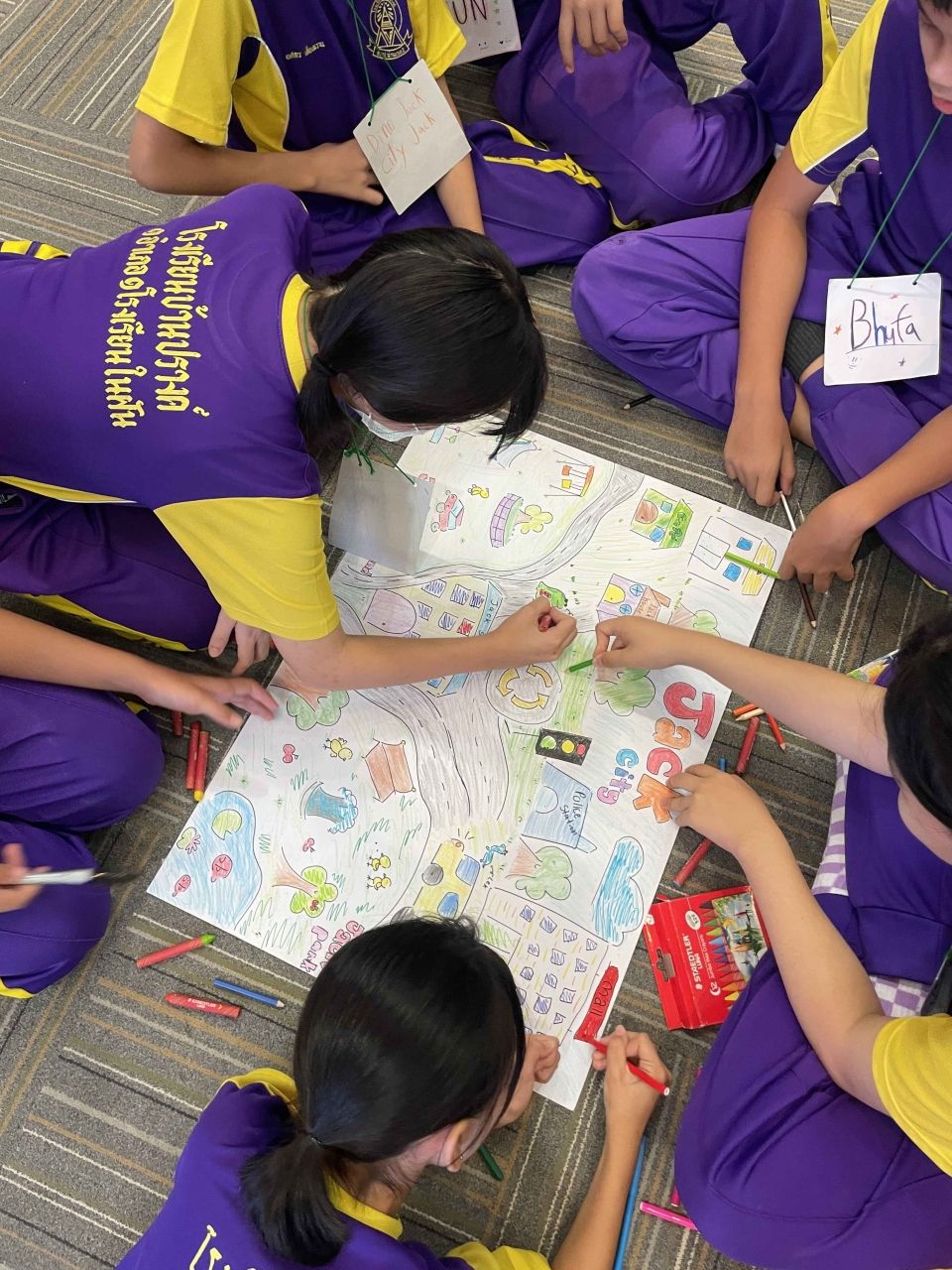 Students Making A Map 