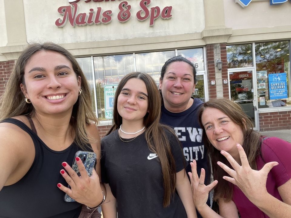 High school student hanging out with host family in Seville