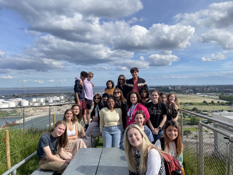 high school summer abroad students in cape town having a picnic