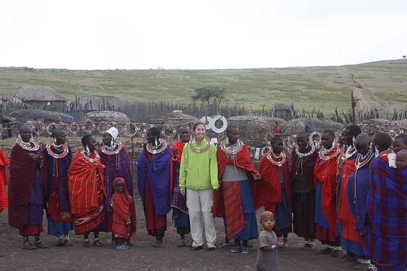 tanzania abroad group photo village