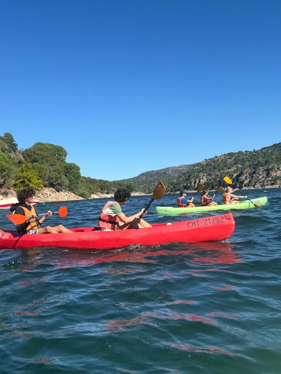 Students kayaking