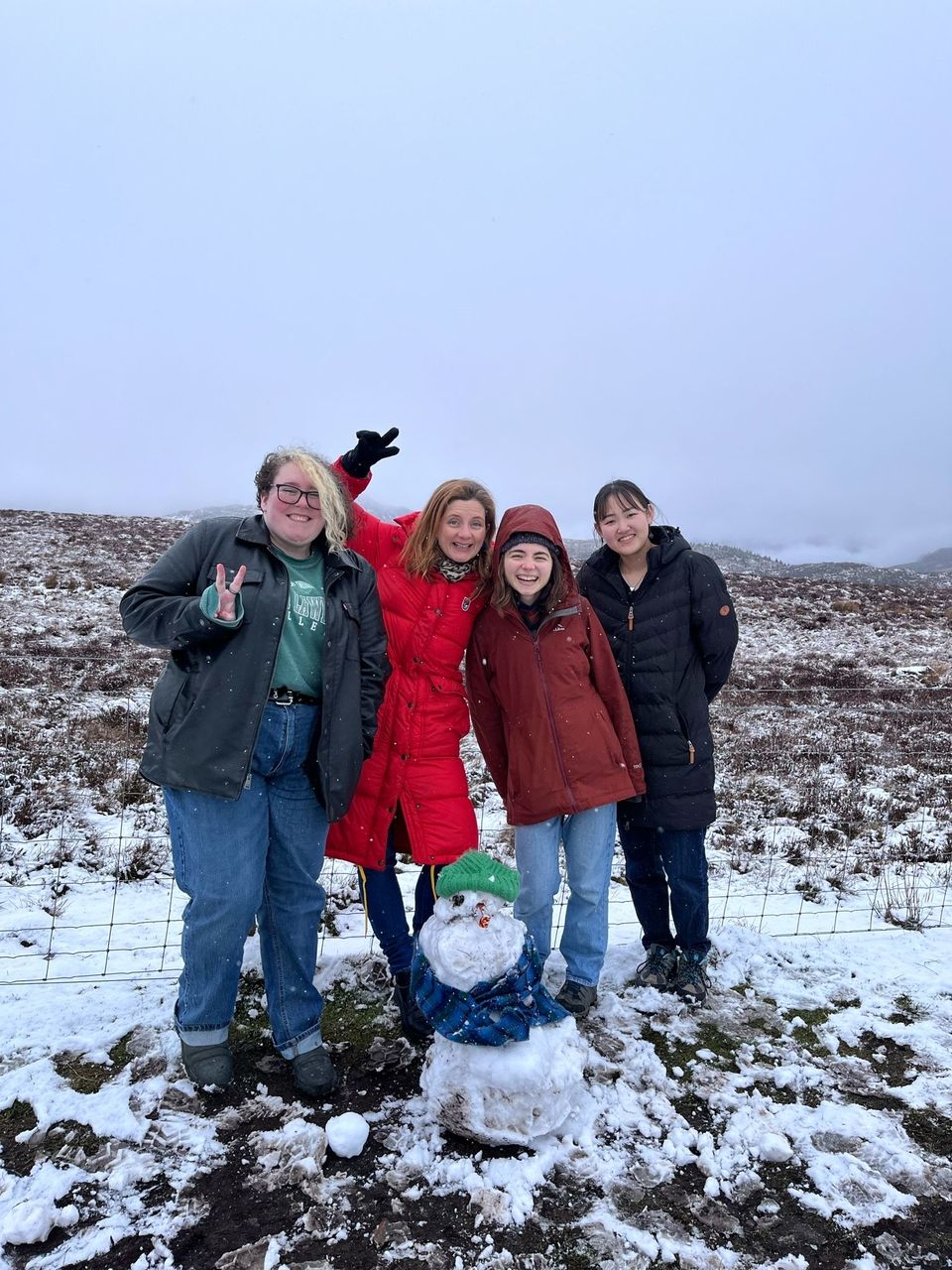 Making Snowmen in the Scottish Snow