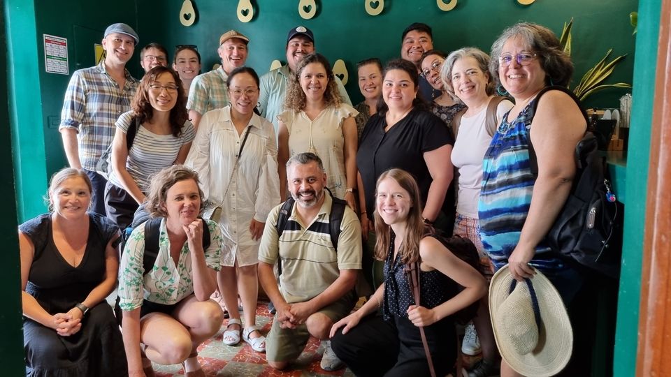 group of high school educators studying abroad