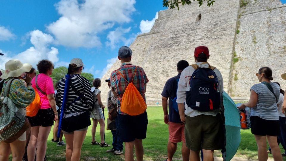 Educators observing ruins in Mexico