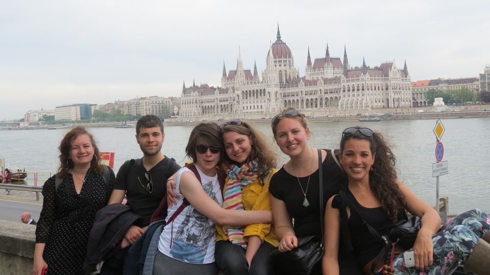 Students on an excursion to Budapest