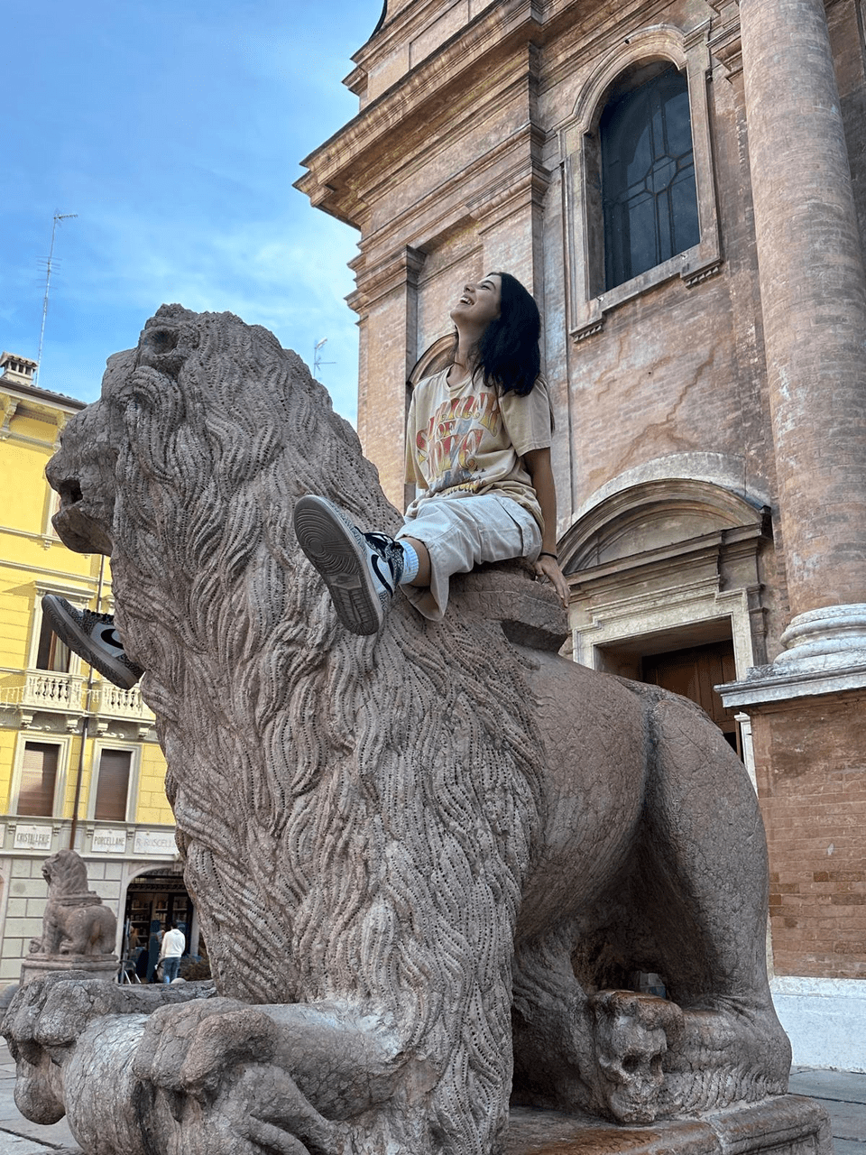 High school semester abroad city center Italy
