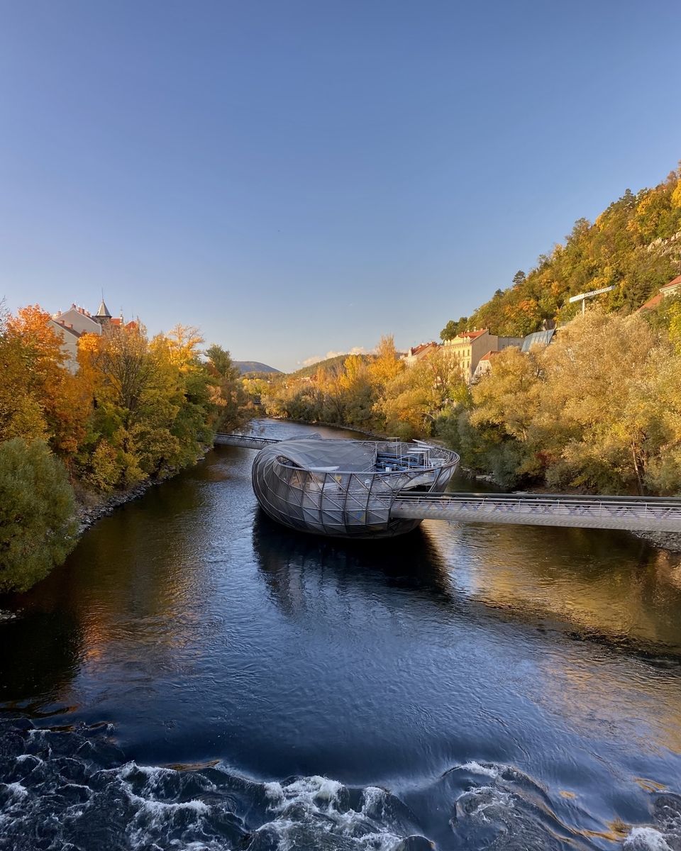 Graz Austria Mur River Fall