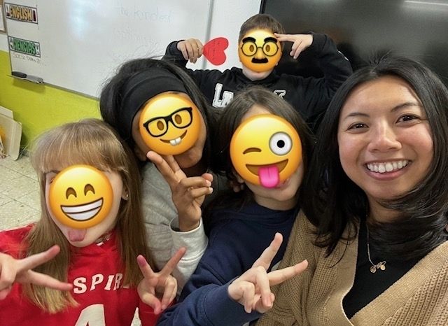 Profe Marissa with students