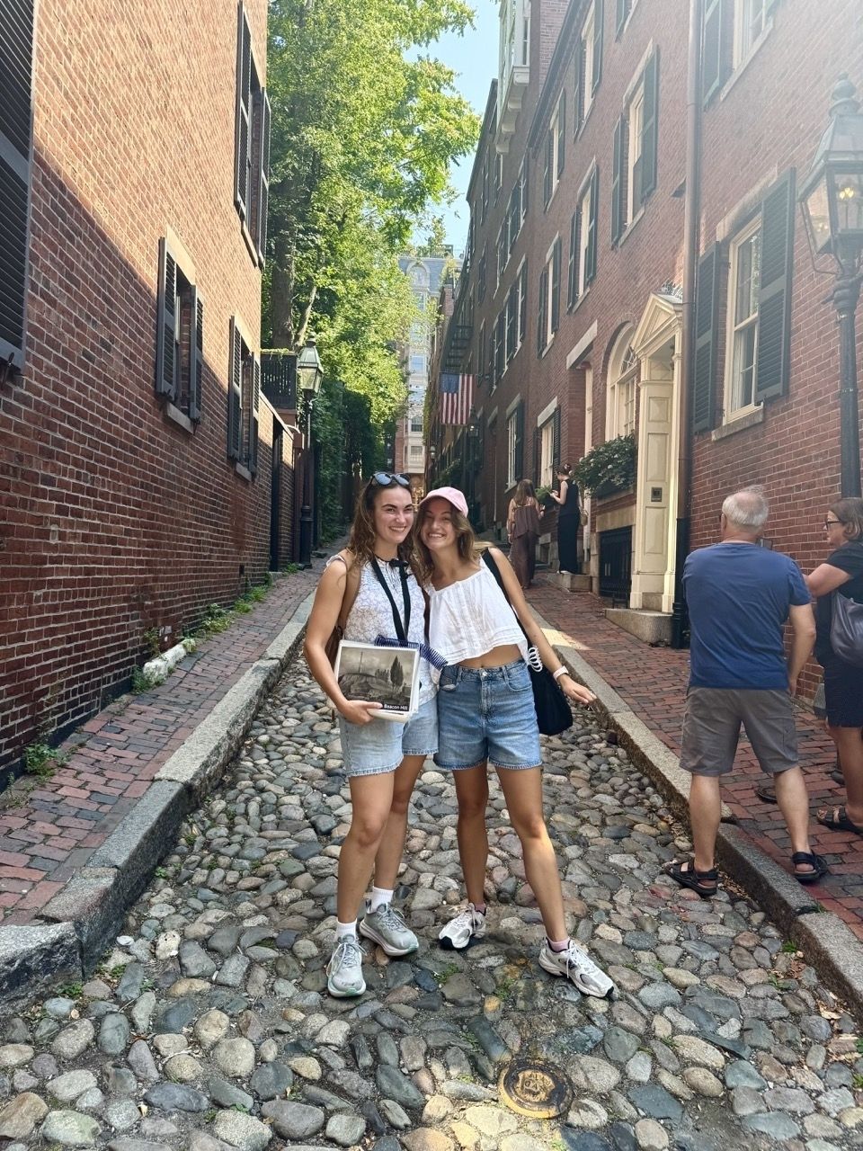 My friend Makayla and I at Acorn St. in Boston