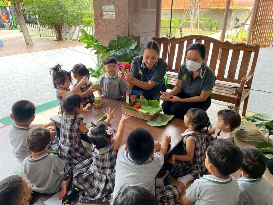Teaching my students about Loy Krathong