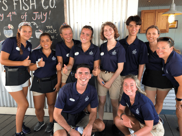 Team members from Morey's Piers in Wildwood, New Jersey, pose for a photo.