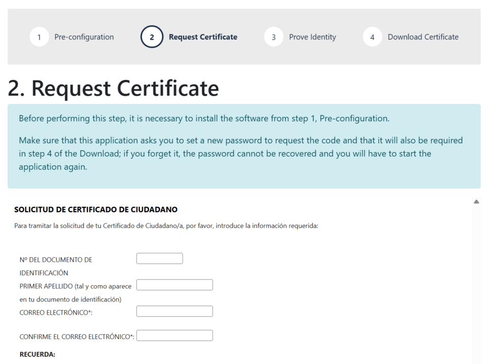 FNMT digital certificate