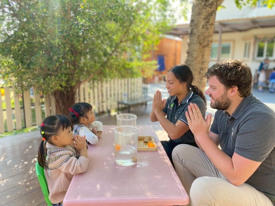 Nick helping me teach my lesson