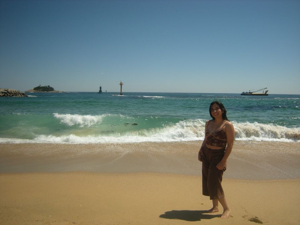 Selfie in front of the Sokcho Beach