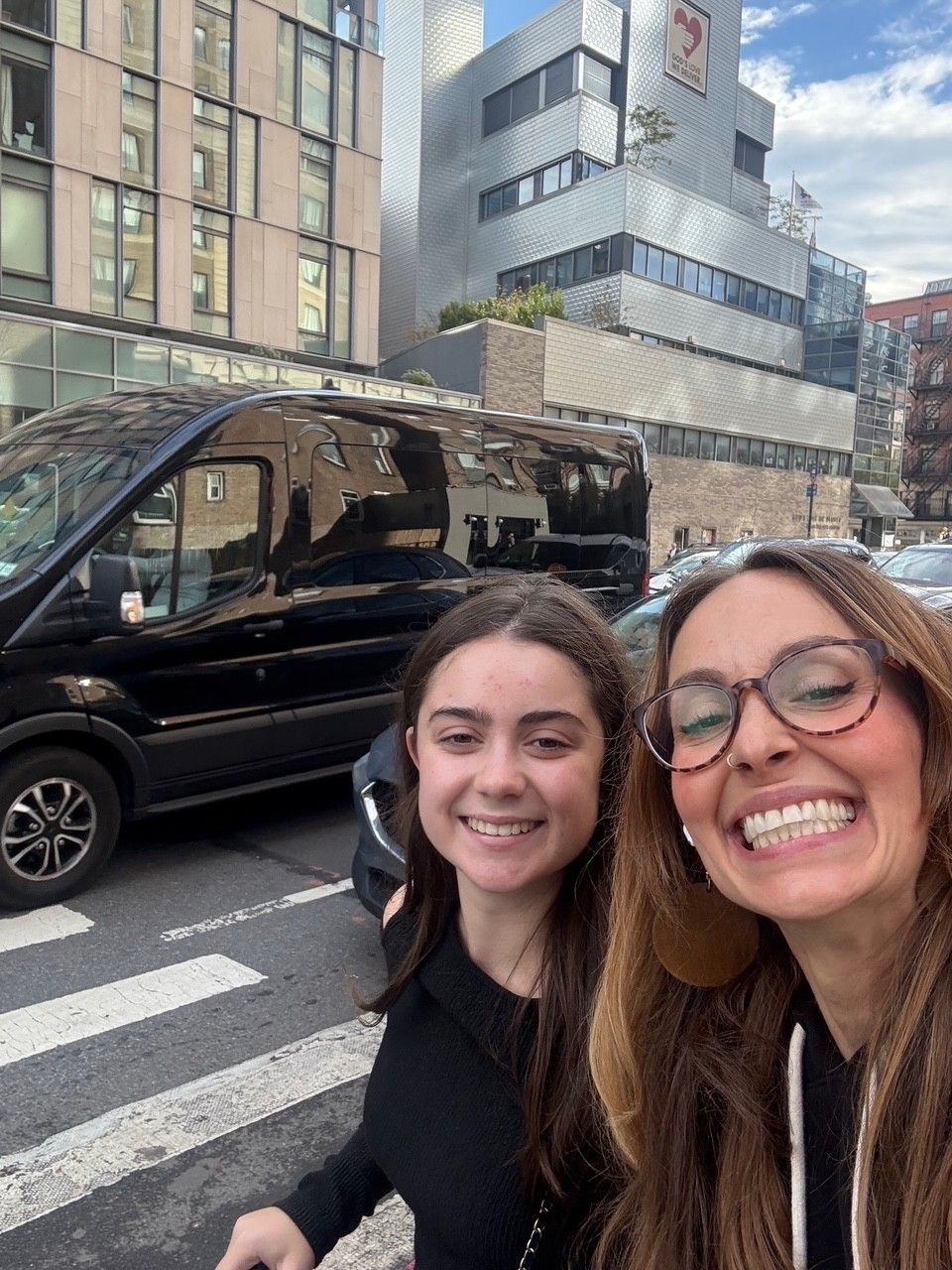 Kari Smistek, right, and Ines S. of Spain take on New York City.