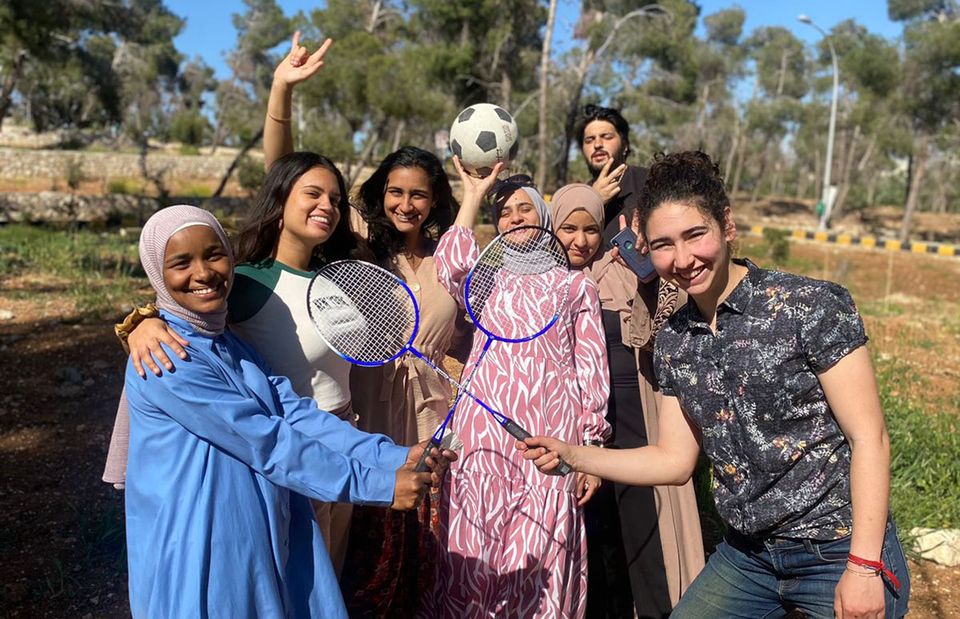 students play sports outdoors jordan