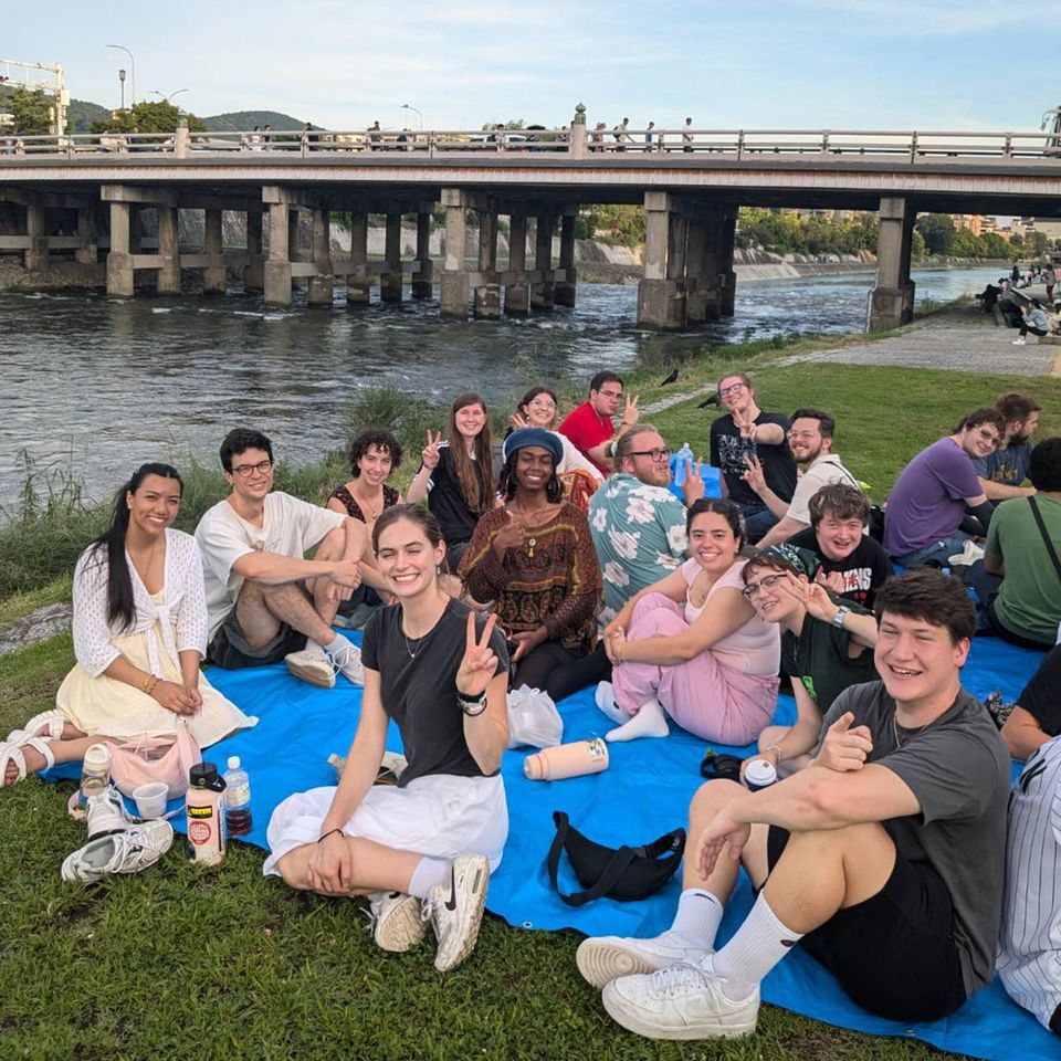 kamo river students abroad picnic