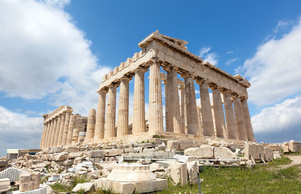 athens greece pillars building