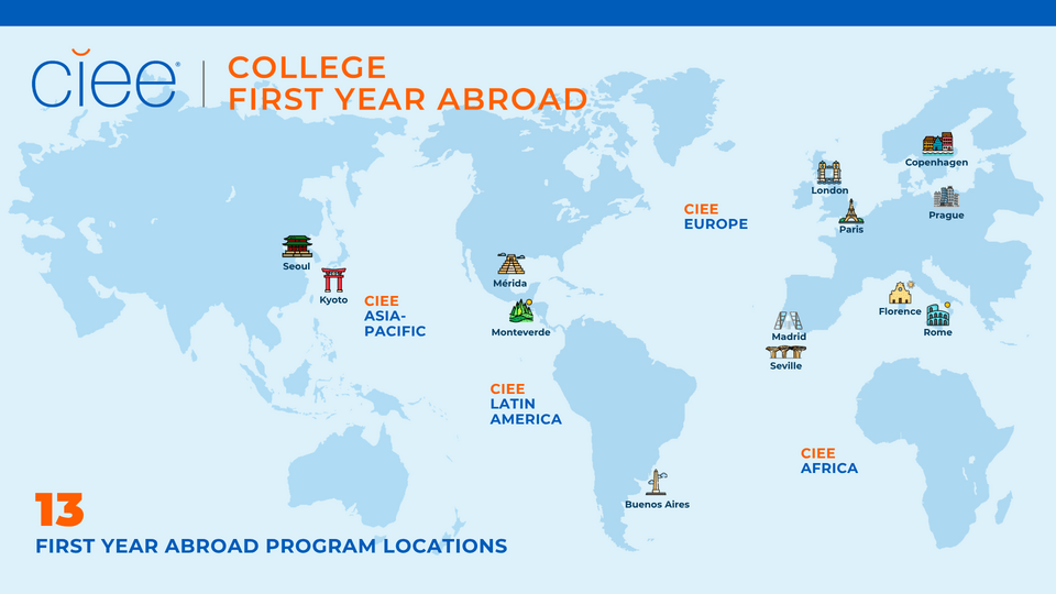CIEE College First Year Abroad Locations