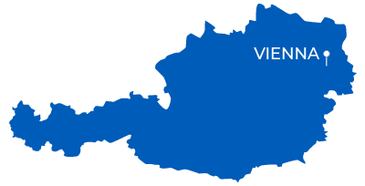 Austria mini map showing Vienna location