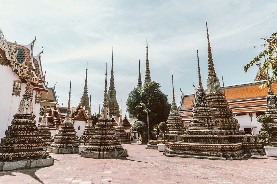 Close up image of Wat Pho in Bangkok, Thailand