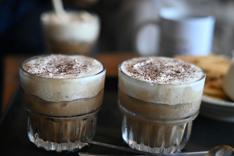 Layered coffee drink