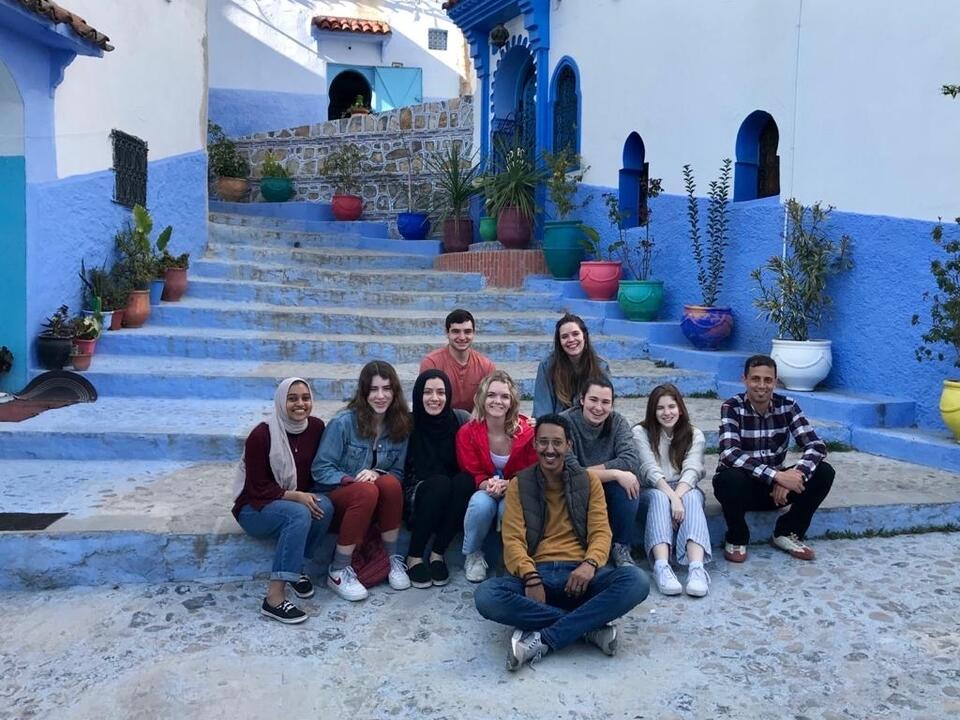 Study abroad students in rabat