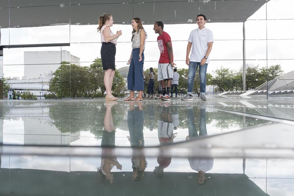 CIEE Seville interns exploring Sevilla Tech Park
