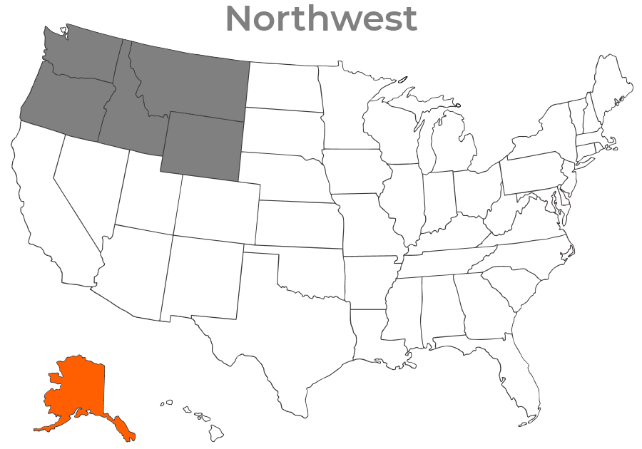 State map for alaska