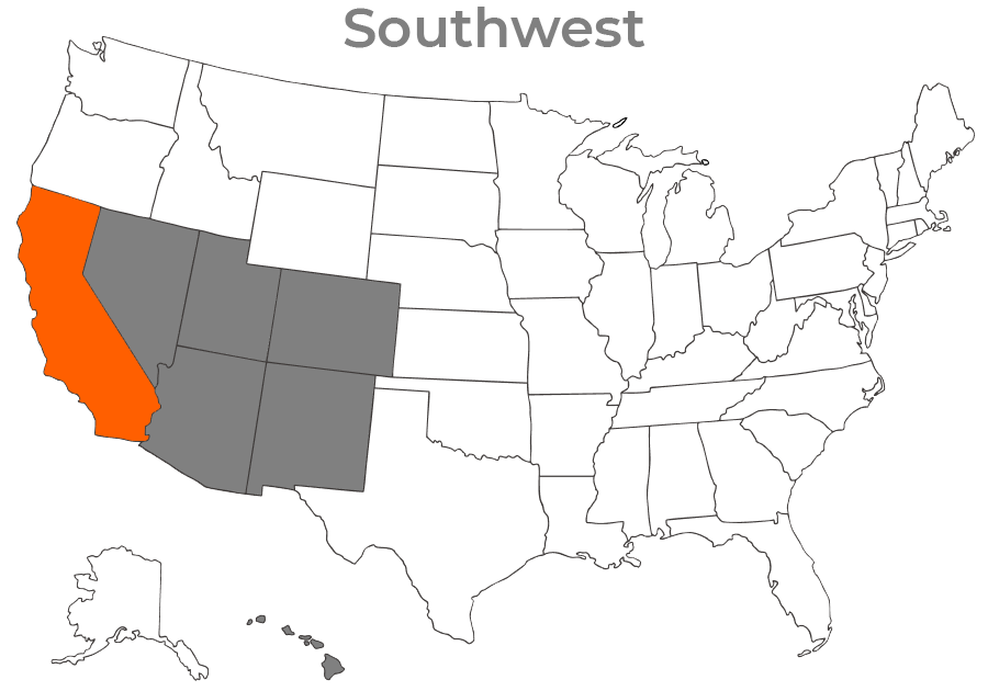 State map for california
