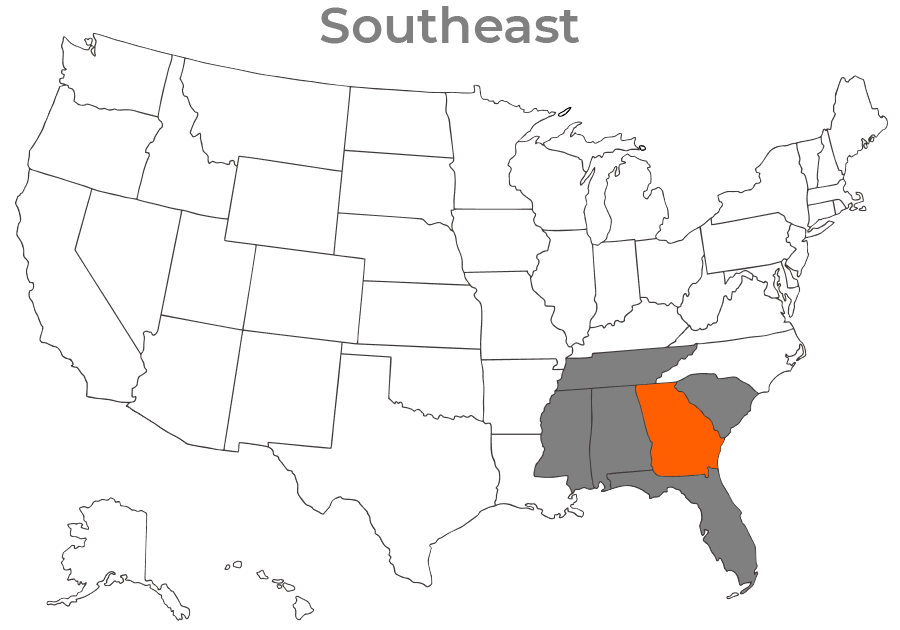 State map for georgia