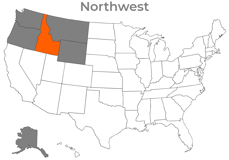 State map for idaho