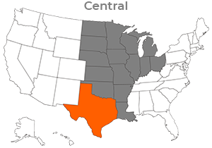 State map for texas